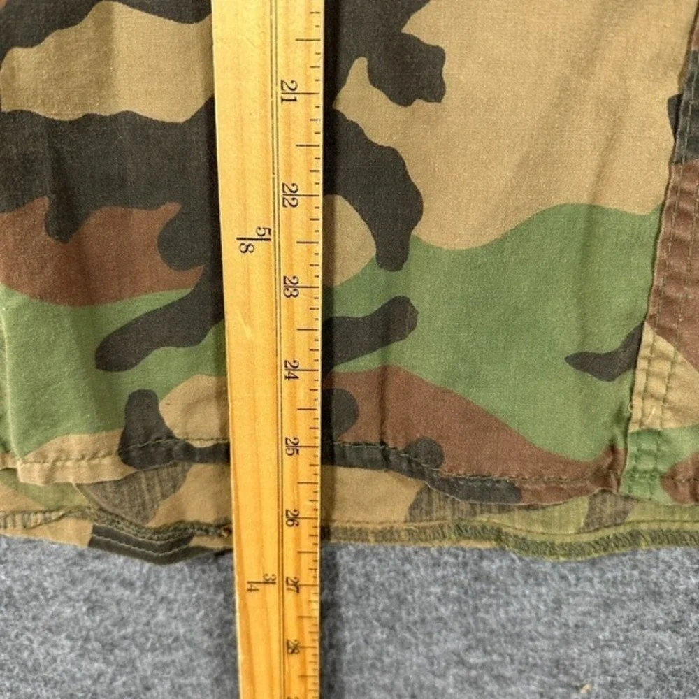 Vintage All Weather Outerwear Woodland‎ Camo Button Shirt Shacket Mens Large L
